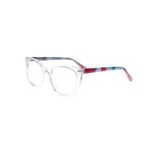 New PEACELOVE Clear Crystal PASSION Eyeglasses with Colorful Temples 51/19/140